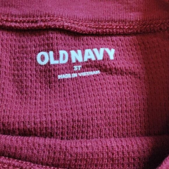 Old Navy shirt 3T bundle long sleeve waffle knit red white new cotton spring - Picture 5 of 6